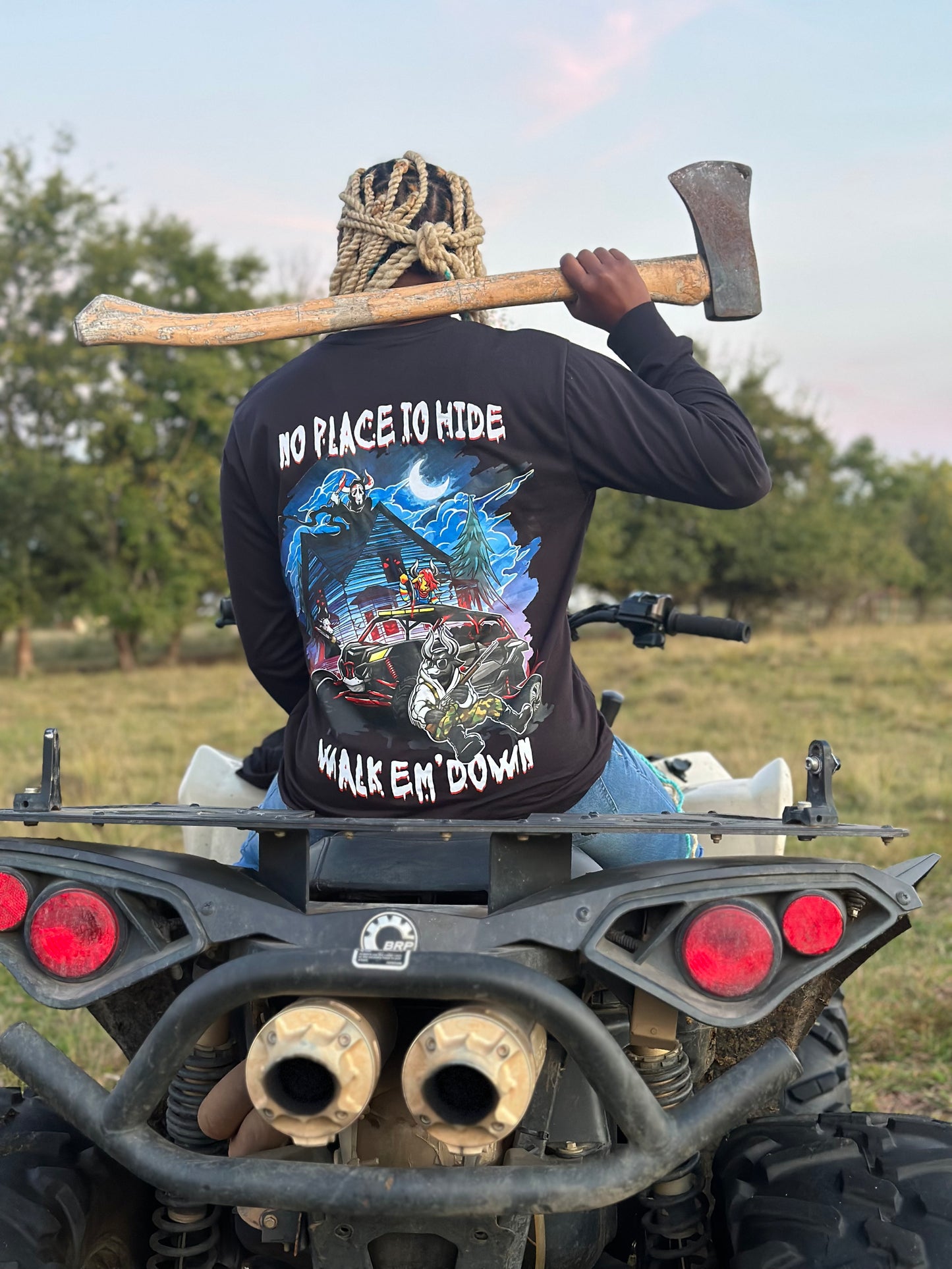 Black Graphic Long Sleeve T-Shirt