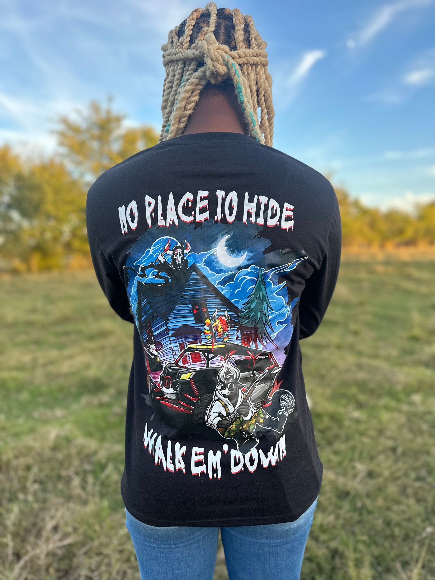 Black Graphic Long Sleeve T-Shirt