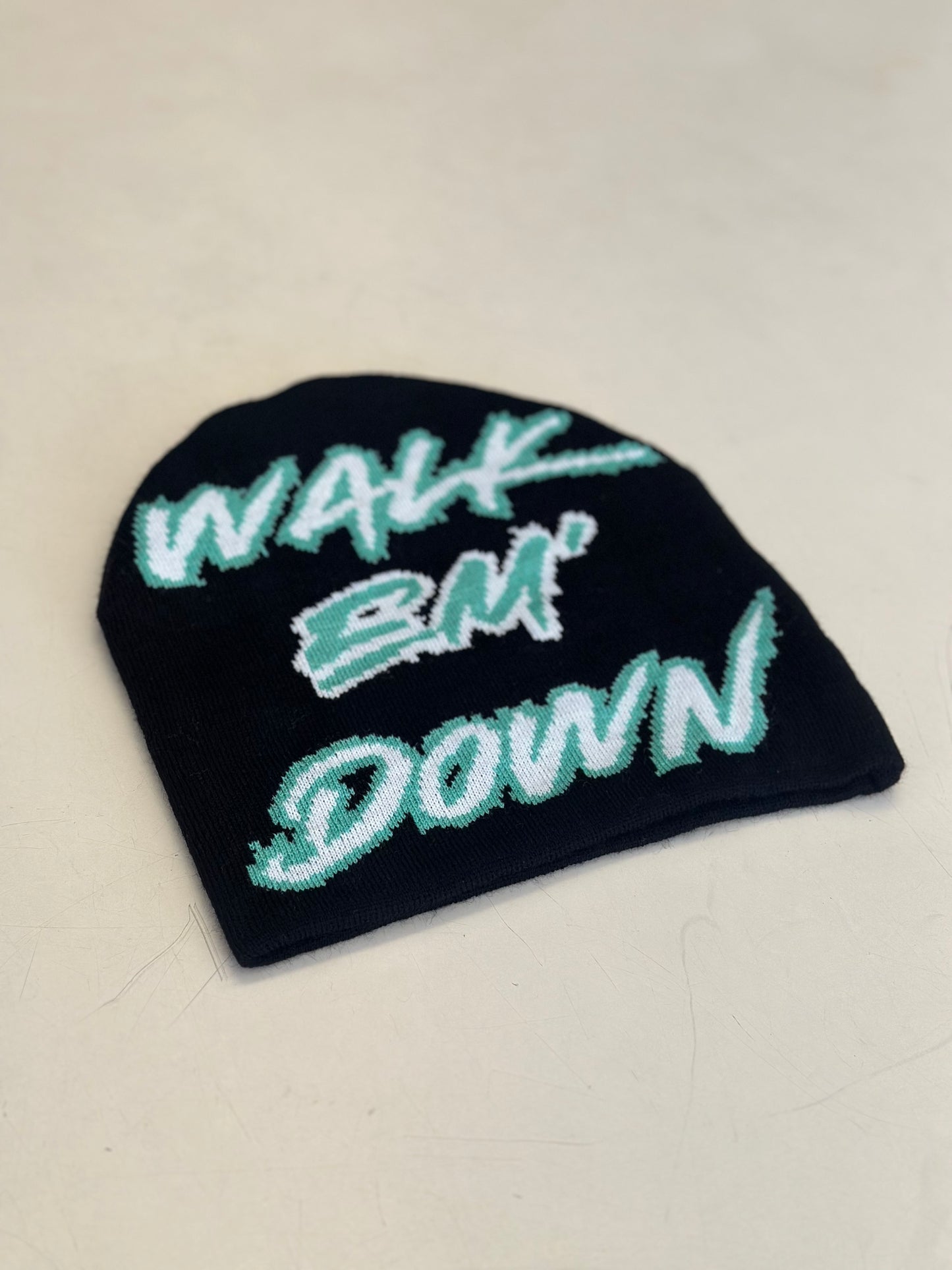 Black & Teal Beanie