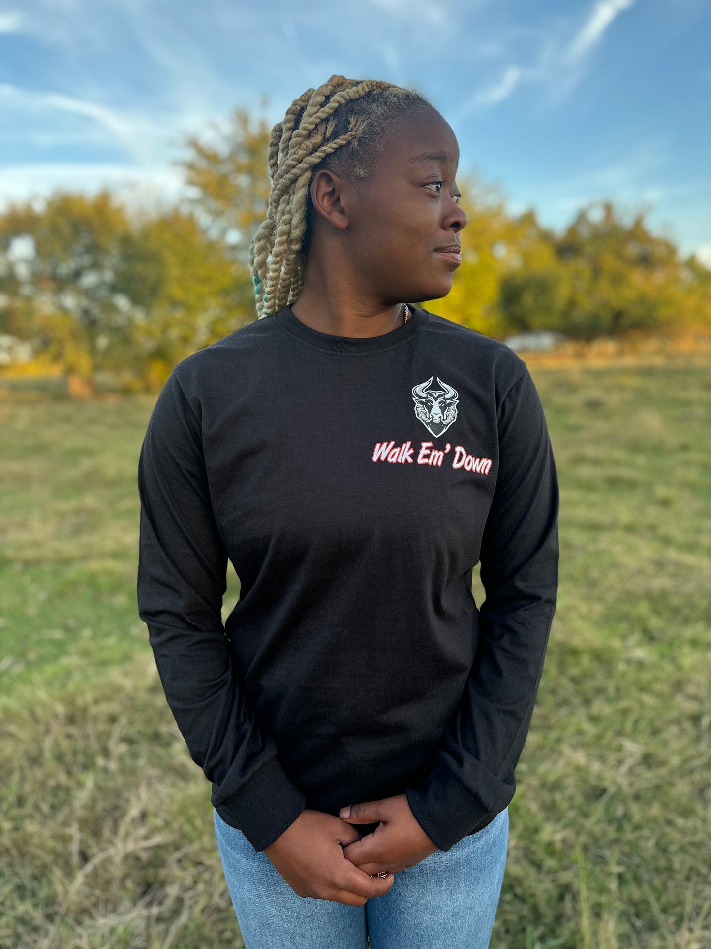 Black Graphic Long Sleeve T-Shirt