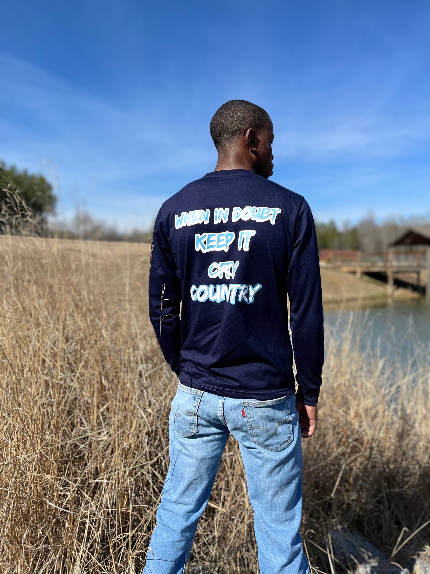 Navy Blue Long Sleeve T-Shirt