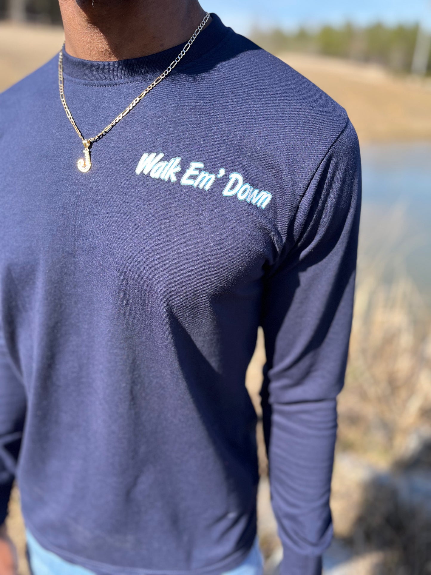 Navy Blue Long Sleeve T-Shirt
